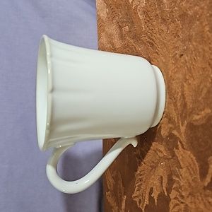 ARHAUS TABLE Stoneware White Coffee Mug-Flared Edge-4.25"-Made In Portugal-EC